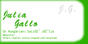 julia gallo business card