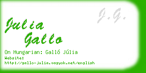 julia gallo business card